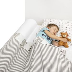 Barrera de cama para bebé, 90 x 66 cm. Modelo Blanco. Barrera de seguridad.  Sello de calidad SGS.
