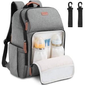  Mochila para pañales, organizador, bolsas de bebé, mochila de  viaje aislada, impermeable, gran capacidad, para mamá, rojo blanco y azul :  Bebés
